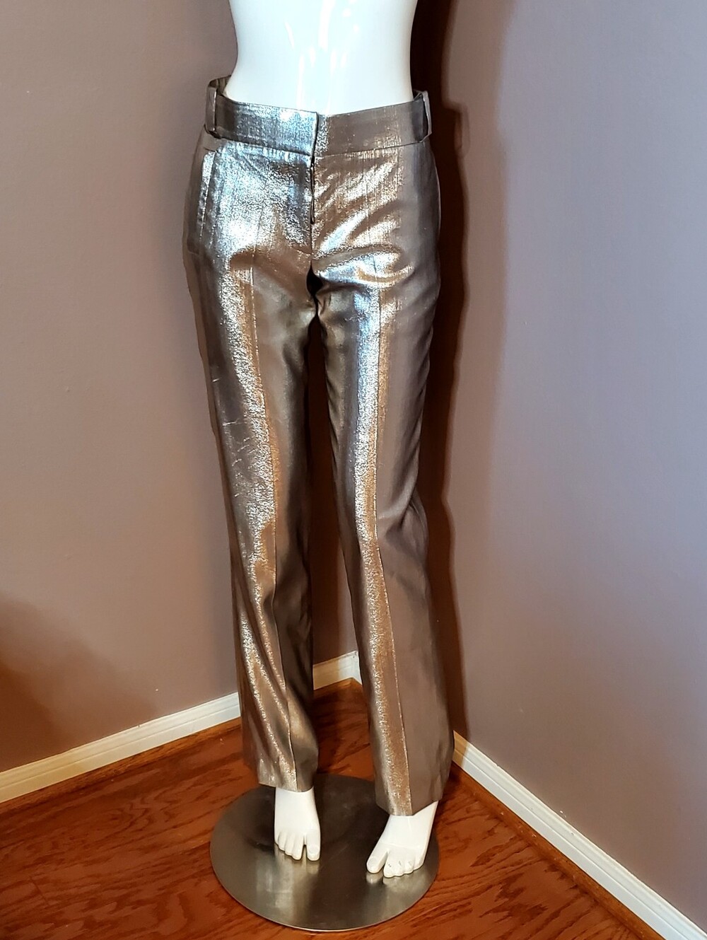 BOUDICCA Silver Lame Trousers UK 8 US 4